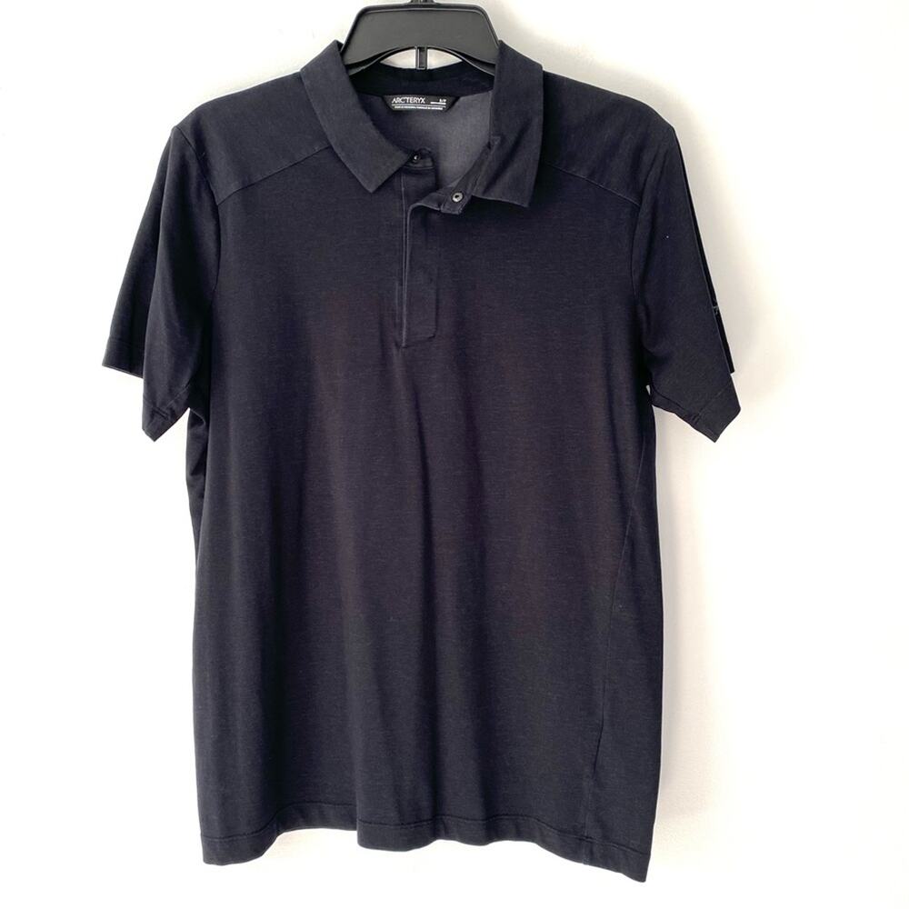 Arc’teryx Captive Black Mens Polo Shirt size small